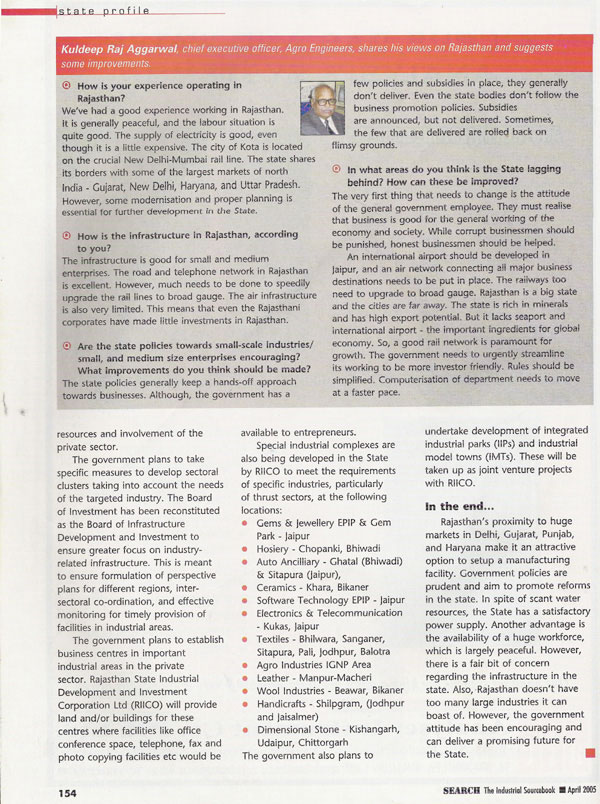 Interview in SEARCH magazine